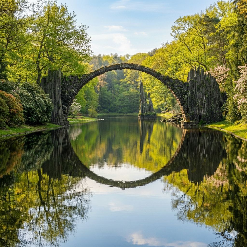 Rakotzbrücke im Fr&uuml;hling