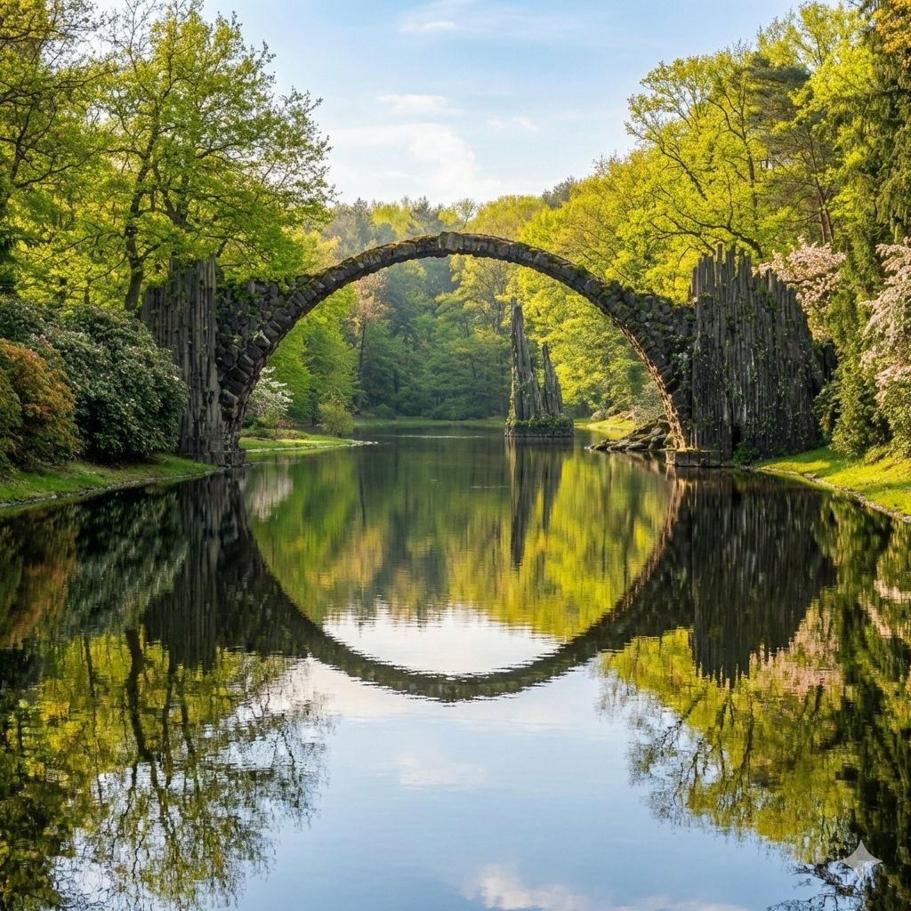 Rakotzbrücke im Sommer